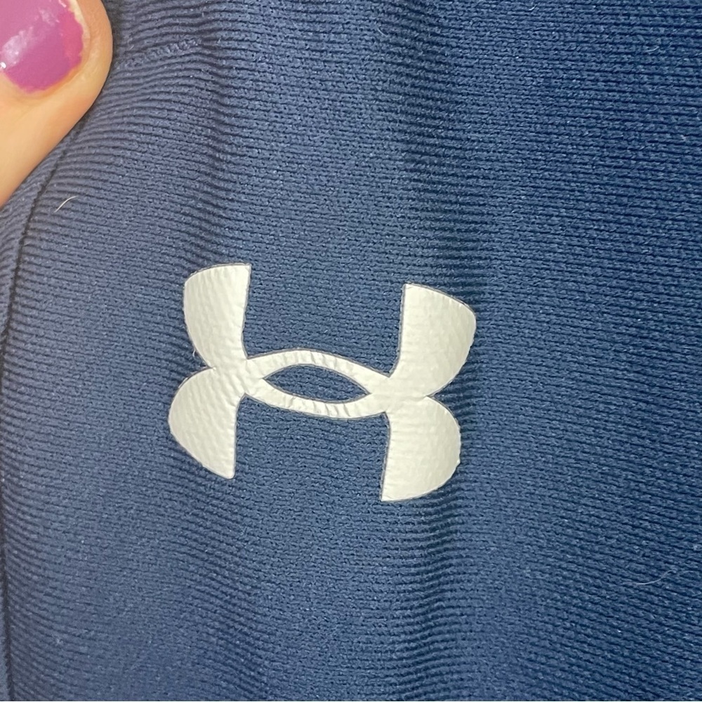 Under Armour men’s size small vital woven track athletic pants navy fitted - Picture 2 of 13